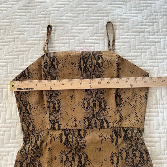 Wild Honey Snakeskin Print Mini Dress Adjustable Straps Cotton Blend Size Small - Picture 7 of 8